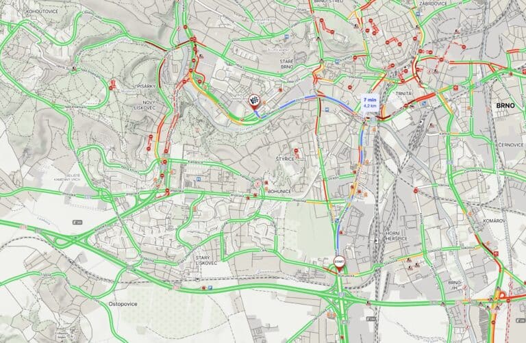 Mapka prodejci a vystavovatelé od dálnice